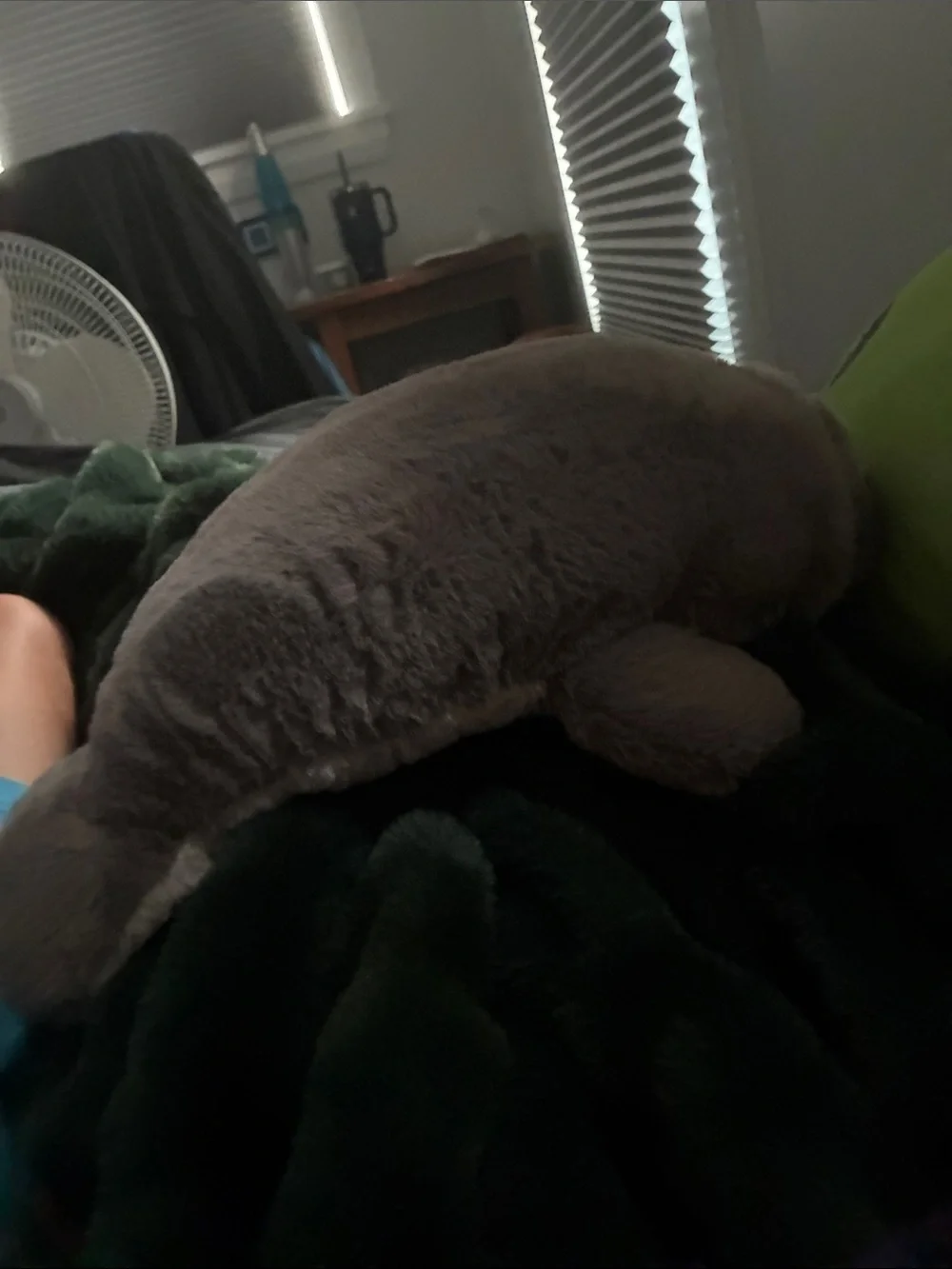 Plush Gray Manatee Cat Toy - Cozy Pet Cuddler